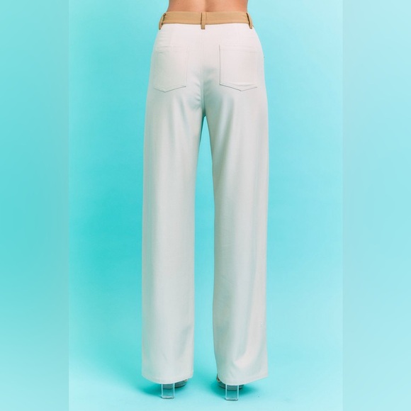 Woven Contrast Pants - Picture 5 of 8